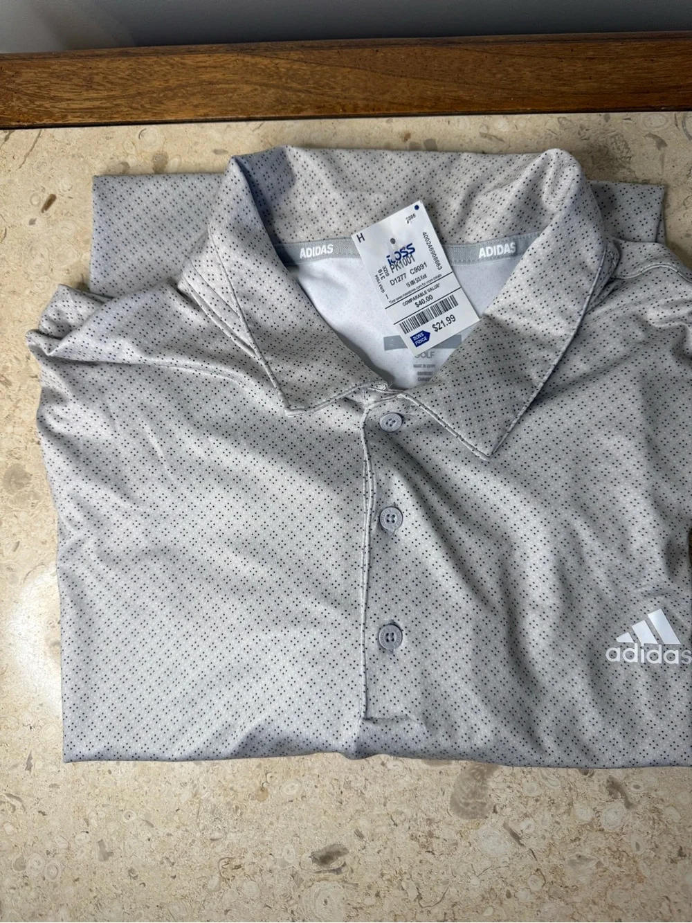 Adidas Men’s Light Gray Performance Polo